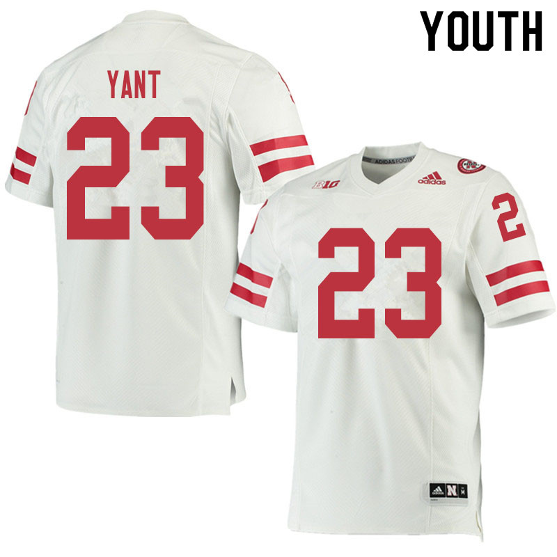 Youth #23 Jaquez Yant Nebraska Cornhuskers College Football Jerseys Sale-White